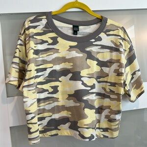 Wild Fable Cropped Camo Shirt